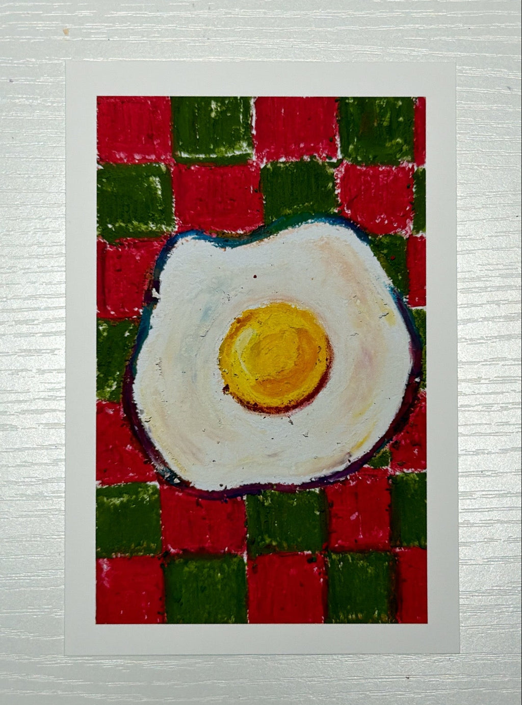 Checkered Egg Print