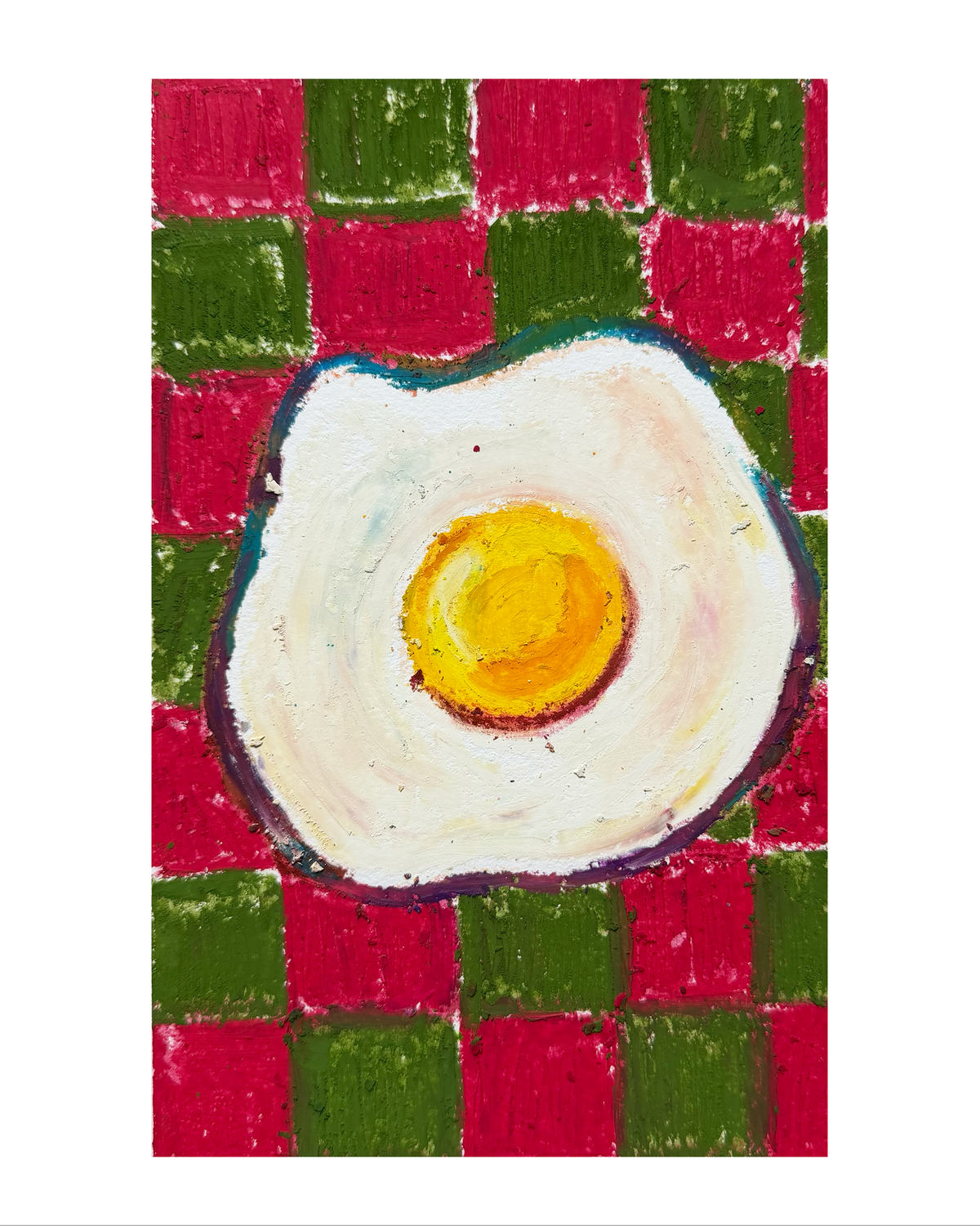 Checkered Egg Print